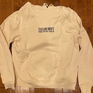 ERAS TOUR LIMITED EDITION BEIGE HOODIE SIZE: S